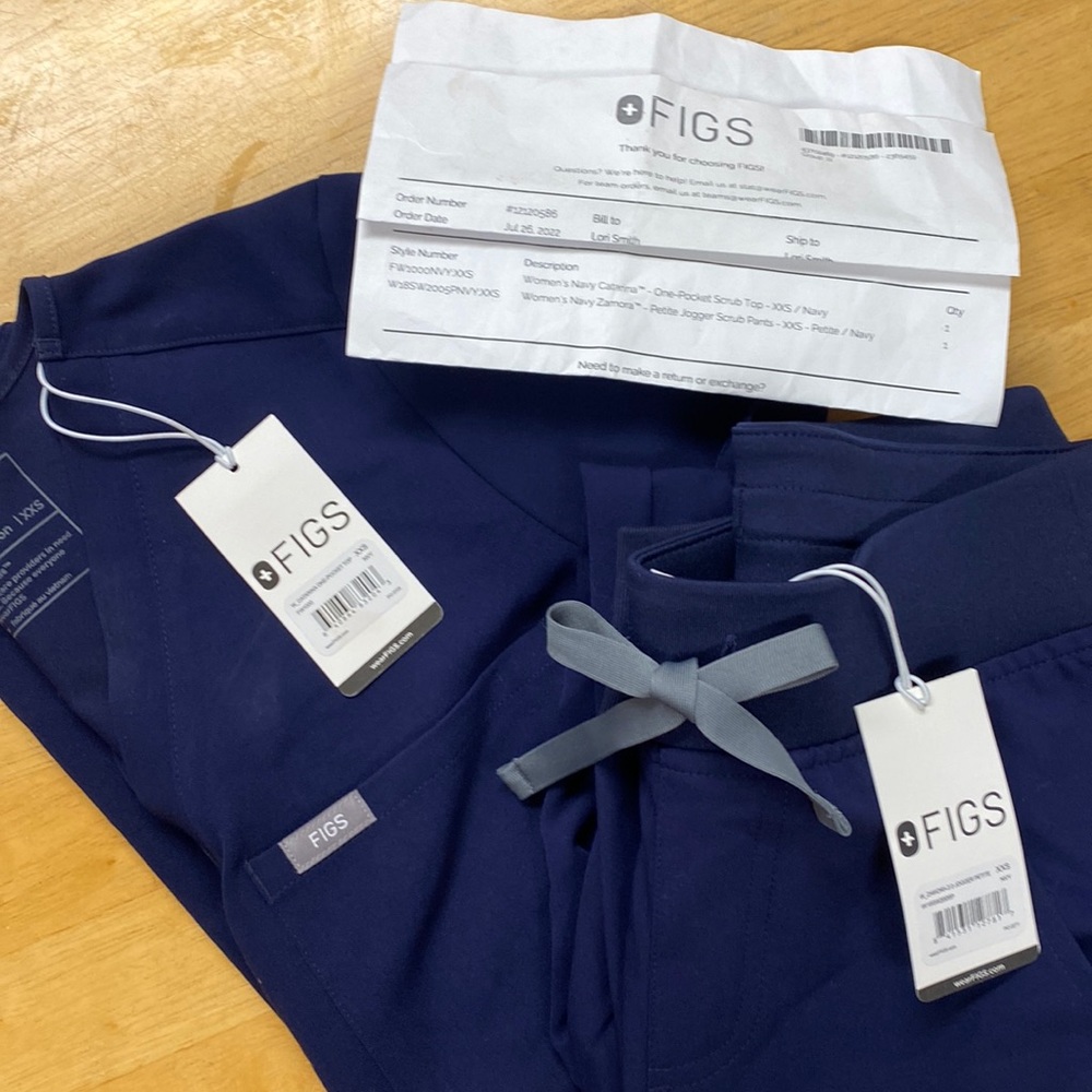 NWT Figs petite Zamora joggers and Catarina in Navy both are XXS.